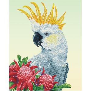 Diamond Dotz WHITE COCKATOO &amp; WARATAHS DD10.059 5D Diamond Painting Art Kit, Round Dots