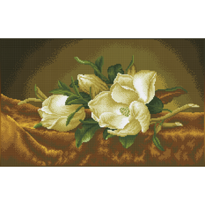 Diamond Dotz MAGNOLIAS ON GOLD VELVET DD12.046, 5D Multi Facet Diamond Painting Art Kit