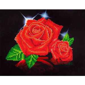 Diamond Dotz 5D Embroidery Facet Art Kit, Intermediate Red Rose Sparkle, Fully Boxed