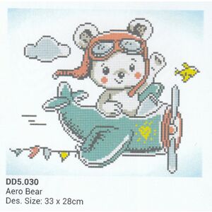 Diamond Dotz AERO BEAR DD5.030, 5D Multi Facet Diamond Art Kit, 33 x 28cm