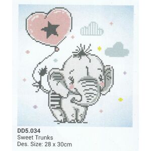 Diamond Dotz SWEET TRUNKS DD5.034, 5D Multi Faceted Diamond Art Kit