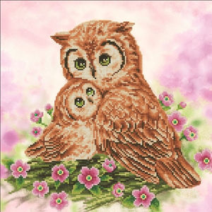 Diamond Dotz MOTHER &amp; BABY OWL DD7.004, 5D Diamond Painting Art Kit