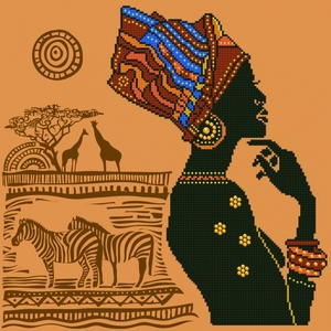 Diamond Dotz 5D Embroidery Facet Art Kit, AFRICAN ELEGANCE, DD9.029