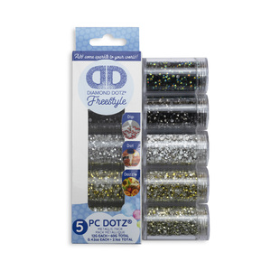 Diamond Dotz DOTZ Sampler Pack, METALLIC Colours 5 x 12g Cyclinders, DDA.014
