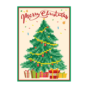 Diamond Dotz 5D Embroidery Facet Art Greeting Card Kit, Merry Christmas Tree DDG.014