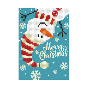 Diamond Dotz CHRISTMAS SNOWMAN CARD DDG.019, 5D Multi Faceted Diamod Painting Kit