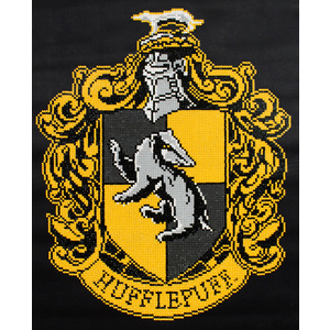 Harry Potter HUFFLEPUFF CREST, 5D Multi Faceted Diamond Painting Art Kit