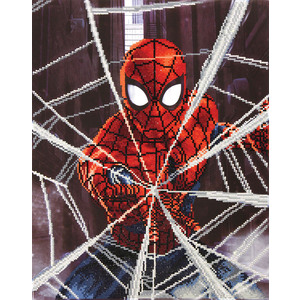 MARVEL WEB SLINGER 5D Multi Faceted Diamond Painting Kit, Spiderman by Diamond Dotz