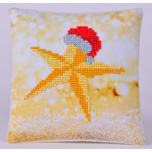 Diamond Dotz 5D Embroidery Facet Art Kit, Christmas Star Mini Pillow, BOXED Kit