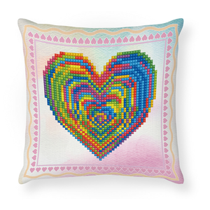 Diamond Dotz Embroidery Facet Art Kit, LOVE NEST DDP2.038 Decorative Pillow