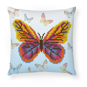 Diamond Dotz 5D Embroidery Facet Art Kit, BUTTA FLUTTA DDP2.042 Decorative Pillow