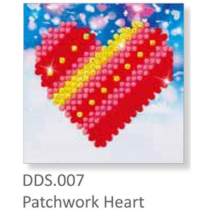 Diamond Dotz 5D Embroidery Facet Art Kit, Starter Patchwork Heart