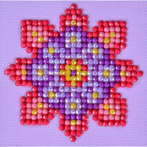 Diamond Dotz FLOWER MANDALA 2 DDS.030, 5D Multi Faceted Diamond Art Kit, Starter Level