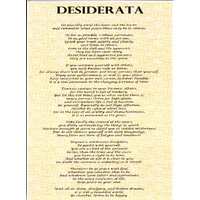 Desiderata on A5 Card, High quality gloss 385gsm card stock, 210mm x 145mm