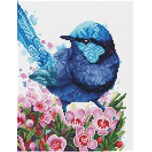 Diamond Dotz SPLENDID FAIRY WREN 5D Diamond Painting Art Kit, Round Dots