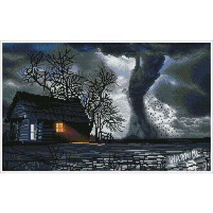 Diamond Dotz Squares TWISTER DQK10.008 5D Diamond Painting Kit, Pre-Framed