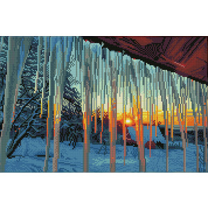 Diamond Dotz Squares FROSTY MORN DQK9.006 5D Diamond Painting Kit, Pre-Framed