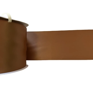 GOLDEN BROWN 100mm Woven Edge Satin Ribbon By The Metre