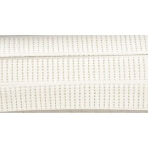 Elastic Ribbed Non-Roll 12mm WHITE 1m offcut, Premium Quality (TYPICALLY 1.1M - 1.3M)