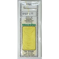 Madeira PURE SILK #0103 PALE YELLOW, 4-Strand Hand Embroidery Thread