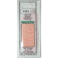 Madeira PURE SILK #0304 PASTEL PINK, 4-Strand Hand Embroidery Thread