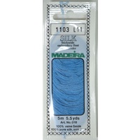 Madeira PURE SILK #1103 MID SKY BLUE, 4-Strand Hand Embroidery Thread