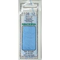 Madeira PURE SILK #1106 LIGHT BLUE, 4-Strand Hand Embroidery Thread