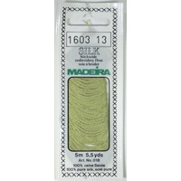 Madeira PURE SILK #1603 LIGHT APPLE GREEN, 4-Strand Hand Embroidery Thread