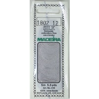 Madeira PURE SILK #1802 ALUMINIUM, 4-Strand Hand Embroidery Thread
