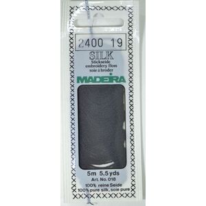 Madeira PURE SILK #2400 BLACK, 4-Strand Hand Embroidery Thread