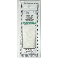 Madeira PURE SILK #2401 WHITE, 4-Strand Hand Embroidery Thread