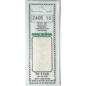 Madeira PURE SILK #2405 BRIGHT WHITE, 4-Strand Hand Embroidery Thread
