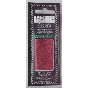Madeira Decora Brilliant 4 Strand Rayon Hand Embroidery Floss, 5m Col 1434