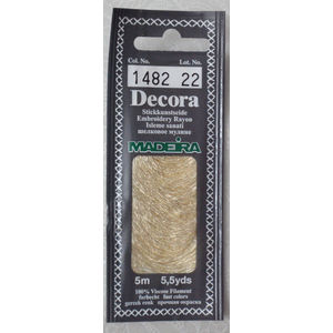 Madeira Decora Brilliant 4 Strand Rayon Hand Embroidery Floss, 5m Col 1482 ECRU