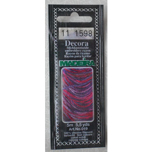 Madeira Decora Brilliant 4 Strand Rayon Hand Embroidery Floss, 5m Col 1598