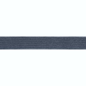 GREY 12mm Premium Braided Elastic, By the Metre