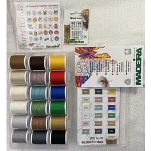 Madeira LANA Smart Box 18 x 200m Spools, Art No. 8051, Bonus Needles & CD