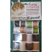Madeira Furry Friends Machine Embroidery Kit in Wool &amp; Cotton