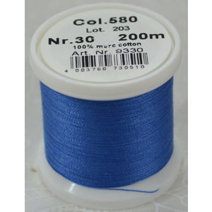 Madeira Cotona 30, 200m Embroidery &amp; Quilting Thread Colour 580 Blue