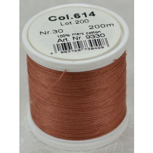 Madeira Cotona 30, 200m Embroidery &amp; Quilting Thread Colour 614 Chocolate Brown