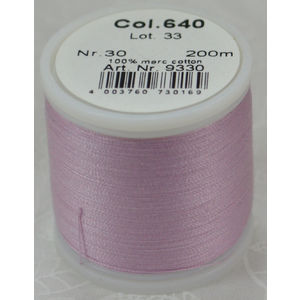 Madeira Cotona 30, 200m Embroidery &amp; Quilting Thread Colour 640 Pale Lavender