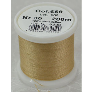 Madeira Cotona 30, 200m Embroidery &amp; Quilting Thread Colour 659 Tan