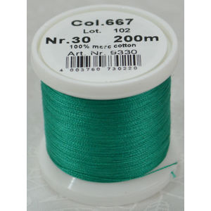 Madeira Cotona 30, 200m Embroidery &amp; Quilting Thread Colour 667 Dark Teal