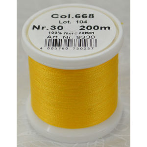 Madeira Cotona 30, 200m Embroidery &amp; Quilting Thread Colour 668 GoldenRod