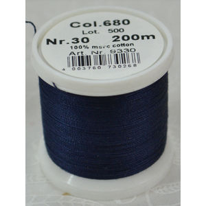 Madeira Cotona 30, 200m Embroidery &amp; Quilting Thread Colour 680 Navy