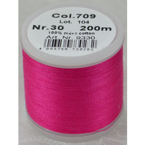 Madeira Cotona 30, 200m Embroidery &amp; Quilting Thread Colour 709 Hot Pink