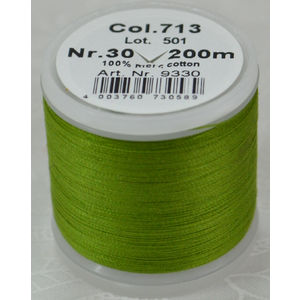 Madeira Cotona 30, 200m Embroidery &amp; Quilting Thread Colour 713 Medium Avocado