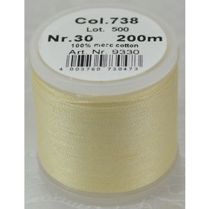 Madeira Cotona 30, 200m Embroidery &amp; Quilting Thread Colour 738 Cream