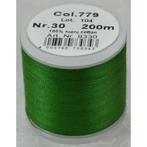 Madeira Cotona 30, 200m Embroidery &amp; Quilting Thread Colour 779 Pine Green
