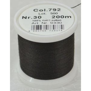 Madeira Cotona 30, 200m Embroidery &amp; Quilting Thread Colour 792 Dark Charcoal